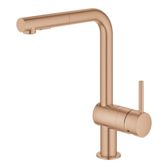 Drezová batéria Grohe Minta s vyťahovacou sprškou, 2 prúdy Warm Sunset 30274DA0
