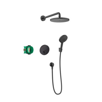 Sprchový systém Hansgrohe Raindance S pod omietku s termostatickou batériou matná čierna 27959670