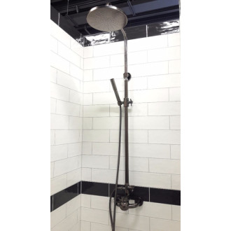 Sprchový systém WF Industrial s pákovou batériou olejom gumený bronz SIKOBWFSSS