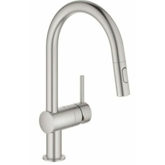 Drezová batéria Grohe Minta s vyťahovacou spŕškou supersteel 32321DC2
