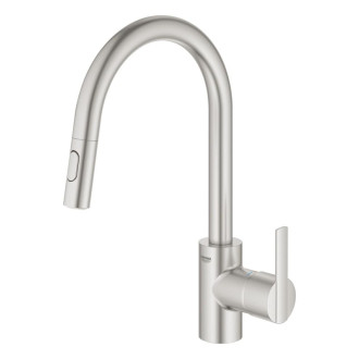Drezová batéria Grohe Feel s vyťahovacou sprškou, 2 prúdy supersteel 31486DC1