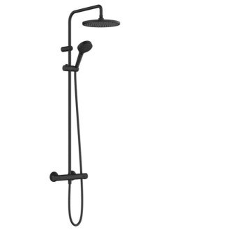 Sprchový systém Hansgrohe Vernis Blend na stenu s termostatickou batériou matná čierna 26426670