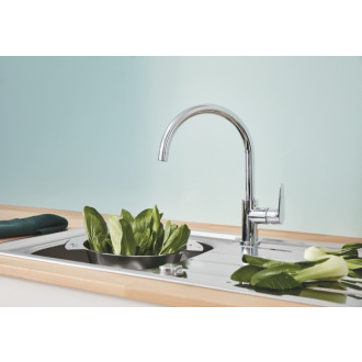 Drezová batéria Grohe BauCurve s otočným ramienkom chróm 31536001