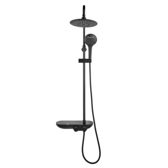Sprchový systém SAT s termostatickou batériou čierna matná SATSSTKPC