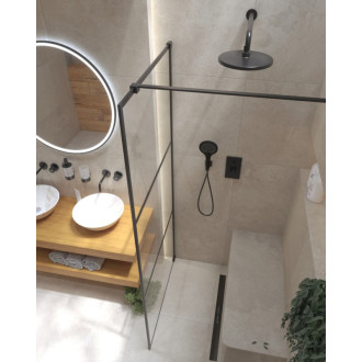 Sprchový systém SAT Evolution vrátane podomietkového telesa čierna matná SATBSEVO215CSET1