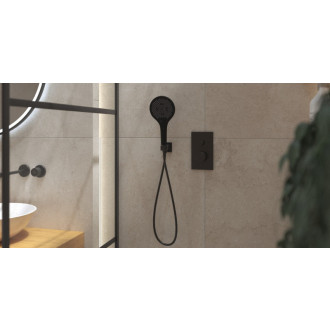 Sprchový systém SAT Evolution vrátane podomietkového telesa čierna matná SATBSEVO215CSET1