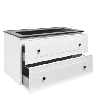 Kúpeľňová skrinka s umývadlom Naturel Forli 100x53x46 cm biela lesk FORLI100BIUC