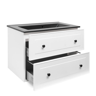 Kúpeľňová skrinka s umývadlom Naturel Forli 80x53x46 cm biela lesk FORLI80BIUC