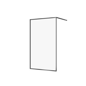 Cersanit Larga spŕch. kút WALK-IN číre sklo 120x200 čierna S932-140
