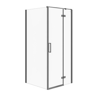 Cersanit Jota spŕch kút 90x90x195 pravý číre sklo antracit S160-004