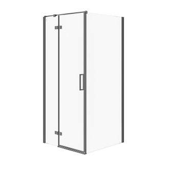 Cersanit Jota spŕch kút 90x90x195 ľavý číre sklo antracit S160-003