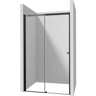 Deante KERRIA PLUS posuvné sprchové dvere 120 cm s TotalWhite sklom, čierna KTSPN12P