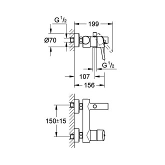GROHE CONCETTO NEW 32211001 vaňová nástenná batéria bez príslušenstva chróm