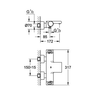 GROHE GROHTHERM 2000 New vaňová termostatická batéria 34174001