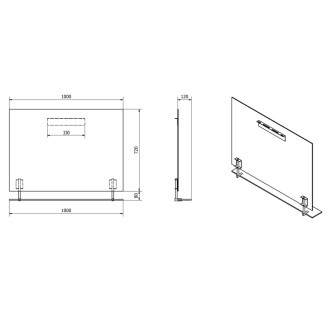 WEGA zrkadlo s policou 1000x800mm 60092