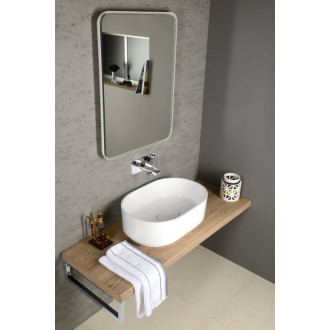 FLOAT zrkadlo s LED podsvietením 600x800mm, biela 22572