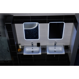 FLOAT zrkadlo s LED podsvietením 600x800mm, biela 22572