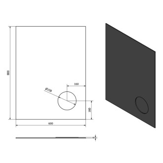 COSMETICO zrkadlo 600x800mm, kozmetické zrkadlo MIR2