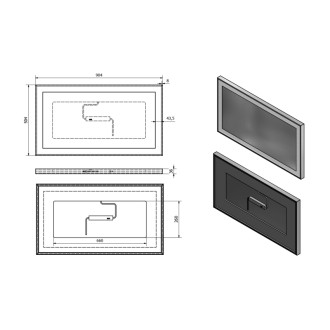LUMINAR zrkadlo s LED osvetlením v ráme 900x500mm, chróm NL559