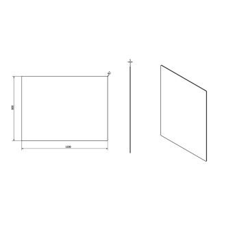 PLAIN zrkadlo 120x60cm, zaguľatené rohy, bez úchytu 1501-29