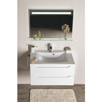 BRETO zrkadlo s LED osvetlením a policou 800x608mm BT080