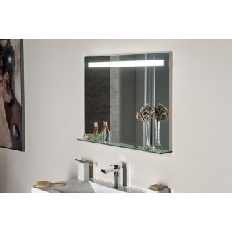 BRETO zrkadlo s LED osvetlením a policou 800x608mm BT080