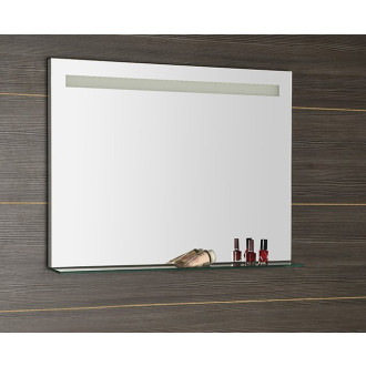 BRETO zrkadlo s LED osvetlením a policou 800x608mm BT080