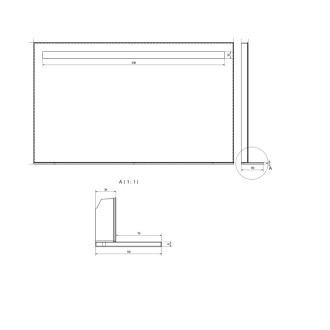 BRETO zrkadlo s LED osvetlením a policou 1000x608mm BT100