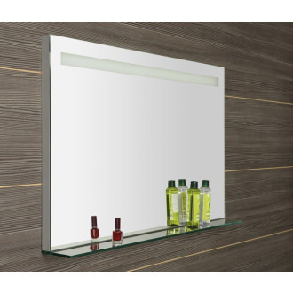 BRETO zrkadlo s LED osvetlením a policou 1000x608mm BT100