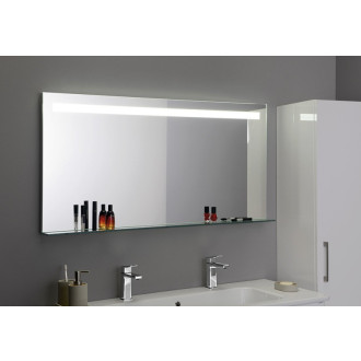 BRETO zrkadlo s LED osvetlením a policou 1200x608mm BT120