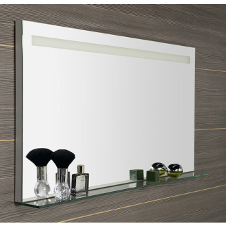 BRETO zrkadlo s LED osvetlením a policou 1200x608mm BT120