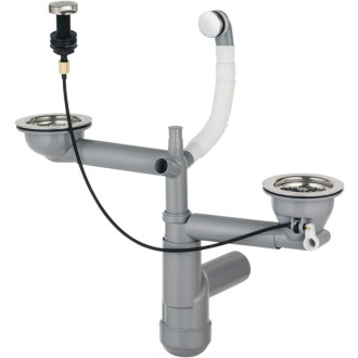 Deante SIPHON SPACE SAVER LUX pre 1,5/2-drez granitový s výpustom click-clack ZXY_9918