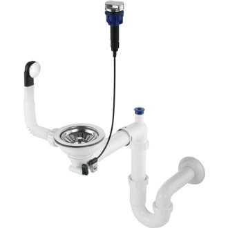 Deante "SIPHON SPACE SAVER pre jednodrez granitový 3,5"", s výpustom click-clack" ZXY_9972