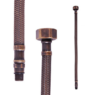 RAV SLEZÁK flexi hadica M10x1x1/2“ - dĺžka 35 cm - stará mosadz IF0012SM