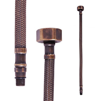 RAV SLEZÁK flexi hadica M10x1x1/2“ - dĺžka 35 cm - stará mosadz IF0012SM