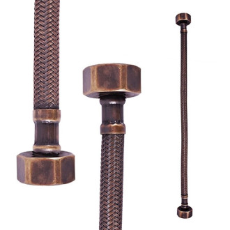 RAV SLEZÁK flexi hadica 1/2“x1/2“ - dĺžka 40 cm - stará mosadz IF0455.2SM