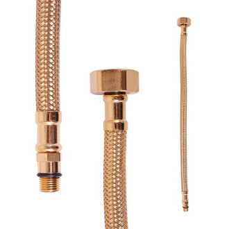 RAV SLEZÁK flexi hadica 1/2“x1/2“ - dĺžka 40 cm - zlato IF0455.2Z