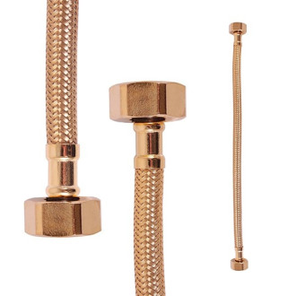 RAV SLEZÁK flexi hadica 1/2“x1/2“ - dĺžka 40 cm - zlato IF0455.2Z