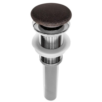 Výpusť s betónovou zátkou, čierny granit