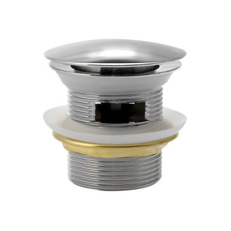 Vaňový výpust 1&quot;1/2, Click Clack, pre vane s inegrovaným prepadom, mosadz chróm