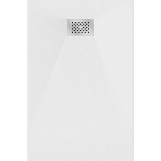 Mexen Hugo obdĺžniková sprchová vanička SMC 100 x 90 cm, biela, nerezový kryt - 42109010-X