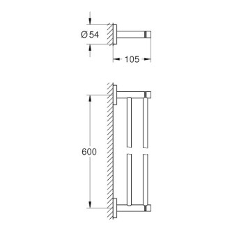 Držiak uterákov Grohe Essentials chróm G40802001