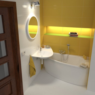 Ravak umývadlo Avocado Comfort R white s otvormi XJ9P1100000