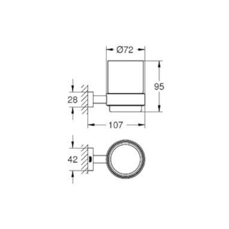 Držiak pohárov Grohe Essentials Cube chróm 40755001