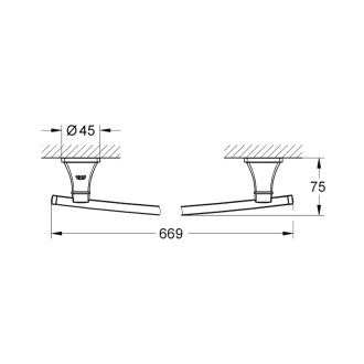 Držiak uterákov Grohe Grandera chróm G40629000