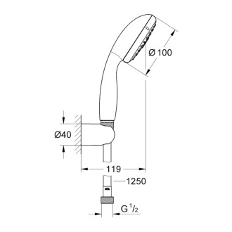 Vaňový set Grohe New Tempesta Classic chróm 27799001