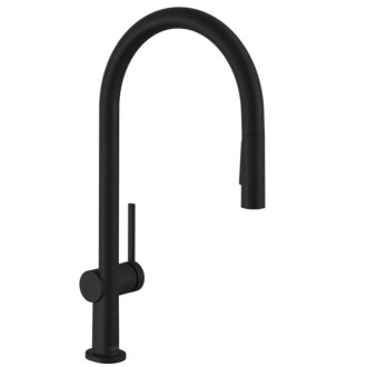Drezová batéria Hansgrohe Talis s vyťahovacou sprškou, 2 prúdy matná čierna 72801670