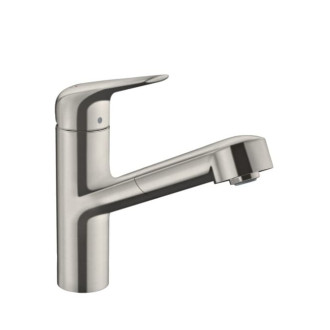 Drezová batéria Hansgrohe Focus M42 s vyťahovacou sprškou nerez 71814800