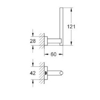 Držiak toaletného papiera Grohe Essentials Cube chróm G40623001