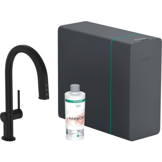 Drezová batéria Hansgrohe Aqittura bez výpuste matná čierna 76836670